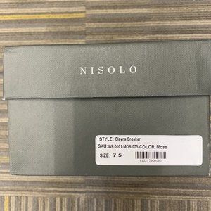 Nisolo Elayna Womens Sneaker - Moss - US 7.5